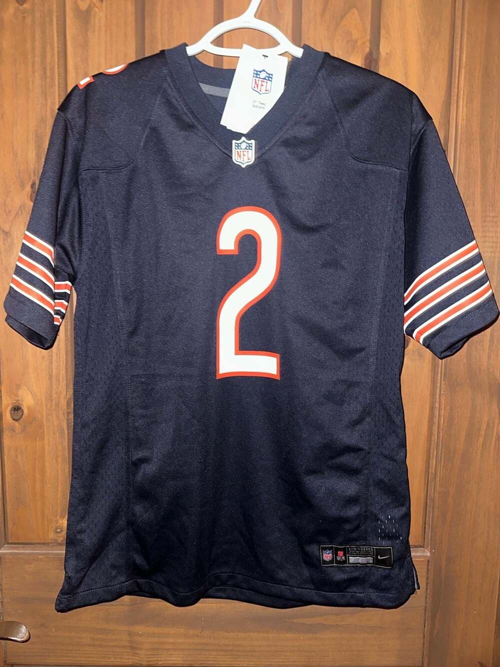 Nike D.J. Moore Chicago Bears NFL Game Jersey Navy Youth Size L 14/16